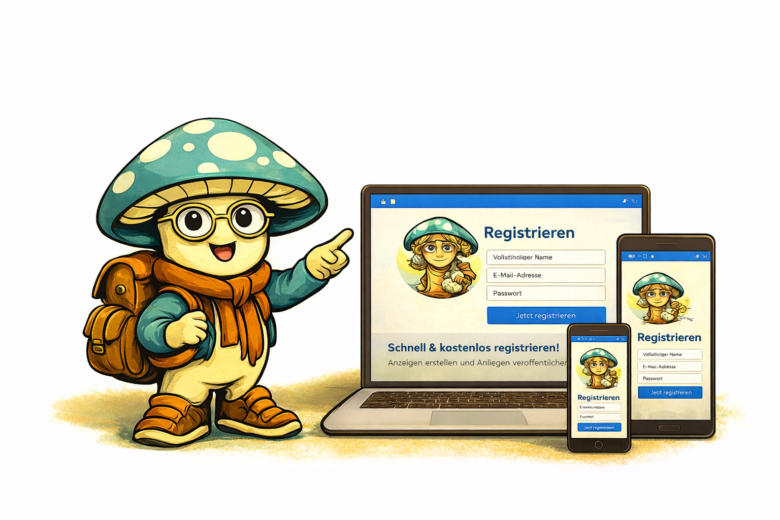 pabanur – Swing-Explorer Pilz mit Rucksack